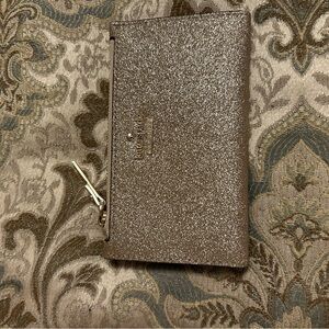 Kate Spade gold glitter wallet